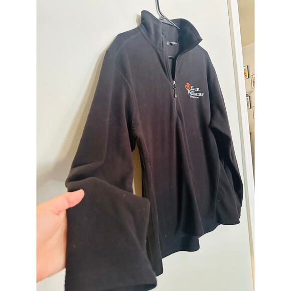 EDDIE BAUER Black Men’s 1/2 Zip Up Microfleece Evan Williams Logo Jacket sz XL - Picture 7 of 9
